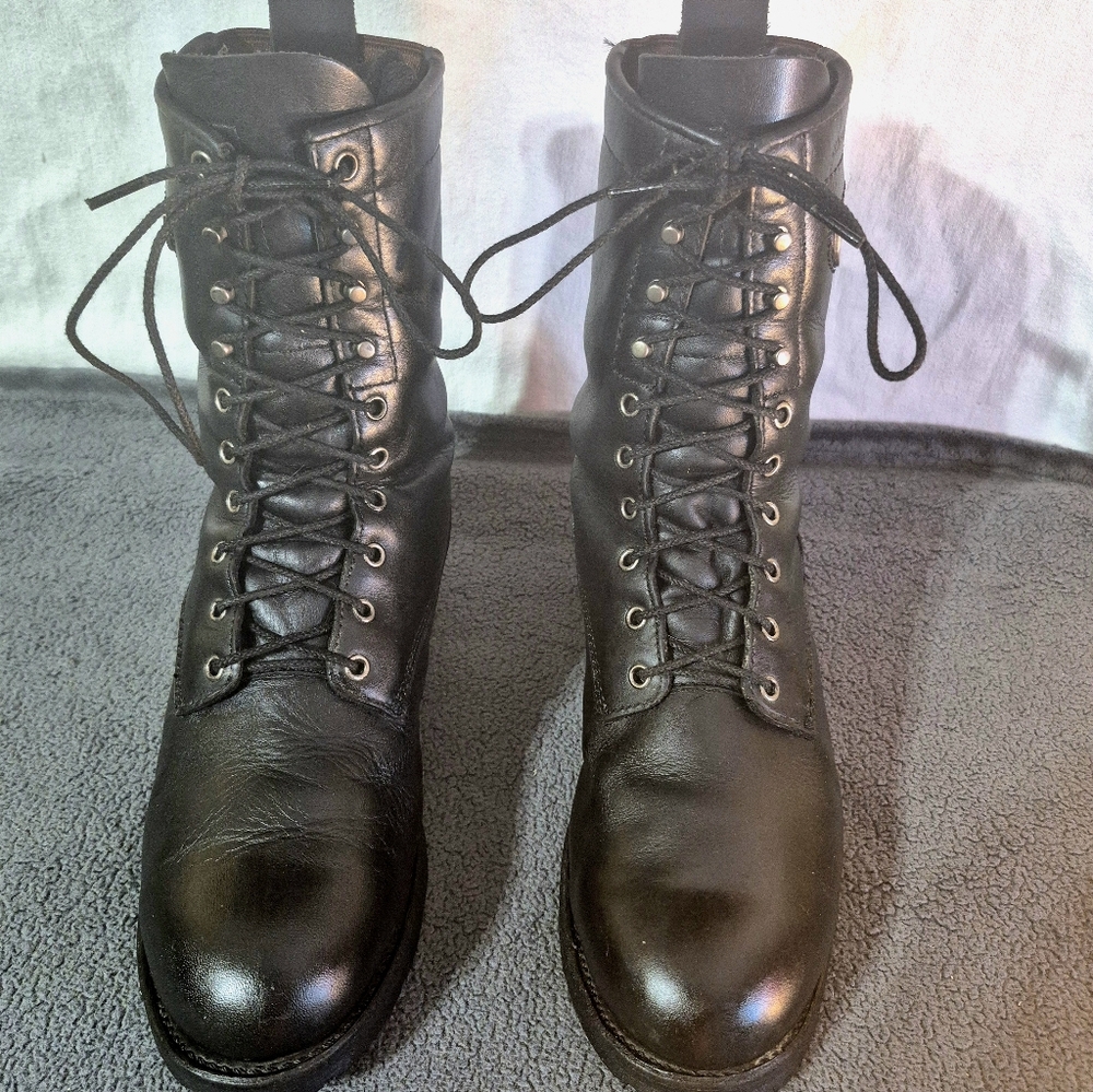 Red Wing Boots Stock No.980 Waterproof Steel Toe Motorcycle Boots. Mens 11.5D